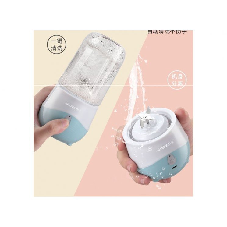 ❤️XAY ĐƯỢC ĐÁ❤️ Máy Xay Sinh Tố HONGUO, Máy Say Sinh Tố Cầm Tay Sạc Tích Điện 300Ml,Dung Lượng Pin 1200Mah, Siêu Tiện Dụ