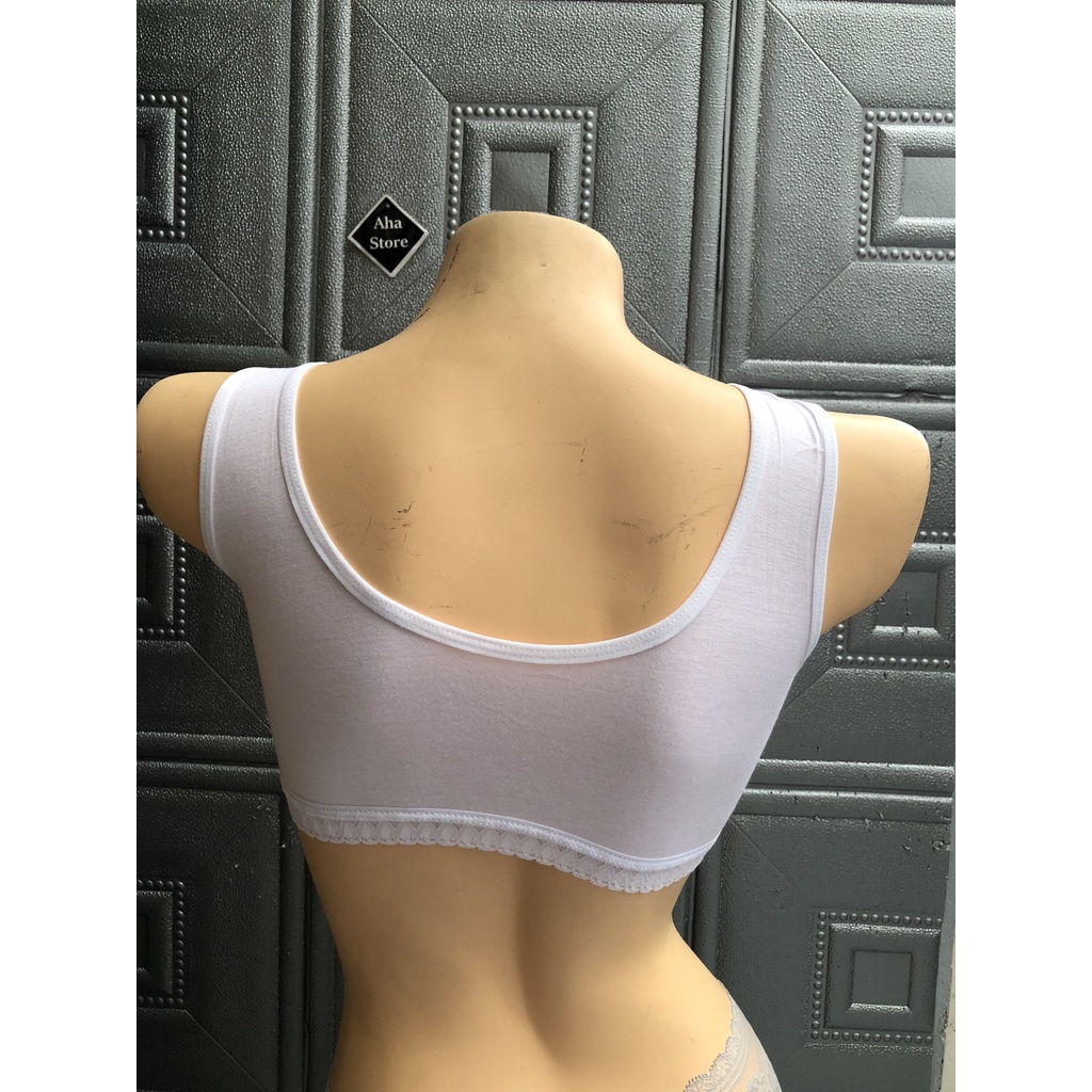 Áo bra học sinh trắng bigsize 40-80 kg cấp 2, cấp 3 chất cotton mềm mịn YiOn Underwear