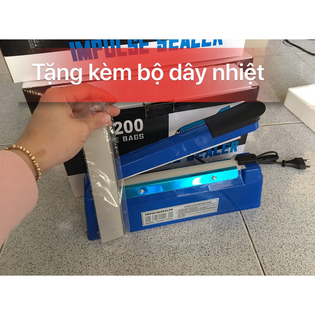 MÁY ÉP MIỆNG BỌC 20cm vỏ nhựa, máy ép bọc, MÁY DÁN TÚI, Máy Ép Bao Bì, Máy hàn miệng túi Nilong, máy ép miệng bao bì