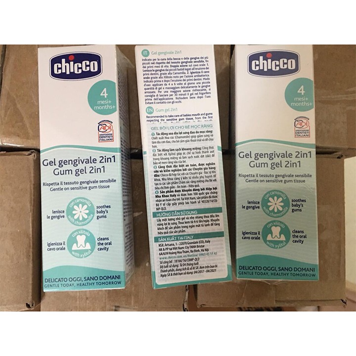 Gel Bôi Lợi Cho Bé Mọc Răng Chicco Tuýp 30ml - Giúp Xoa Dịu Lợi Sưng Đau- Coastlinecare Pharmacy