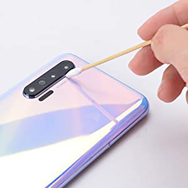 [Hàng mới về] Set 100 tăm bông hai đầu phần tay cầm bằng gỗ có thể phân hủy sinh học