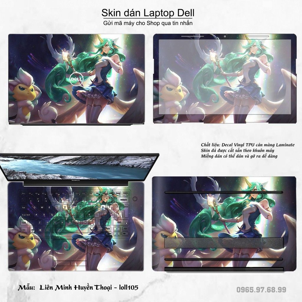 Skin dán Laptop Dell in hình Liên Minh Huyền Thoại nhiều mẫu 15 (inbox mã máy cho Shop)