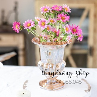 Ly cắm hoa , ly cắm phật thủy thủy tinh màu vàng cao cấp