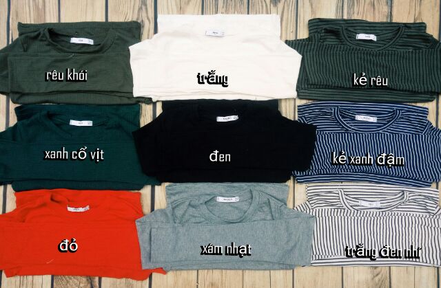 [ 10Màu HOTT ÁO CROPTOP TAY DÀI THUN GÂN CAO CẤP | BigBuy360 - bigbuy360.vn