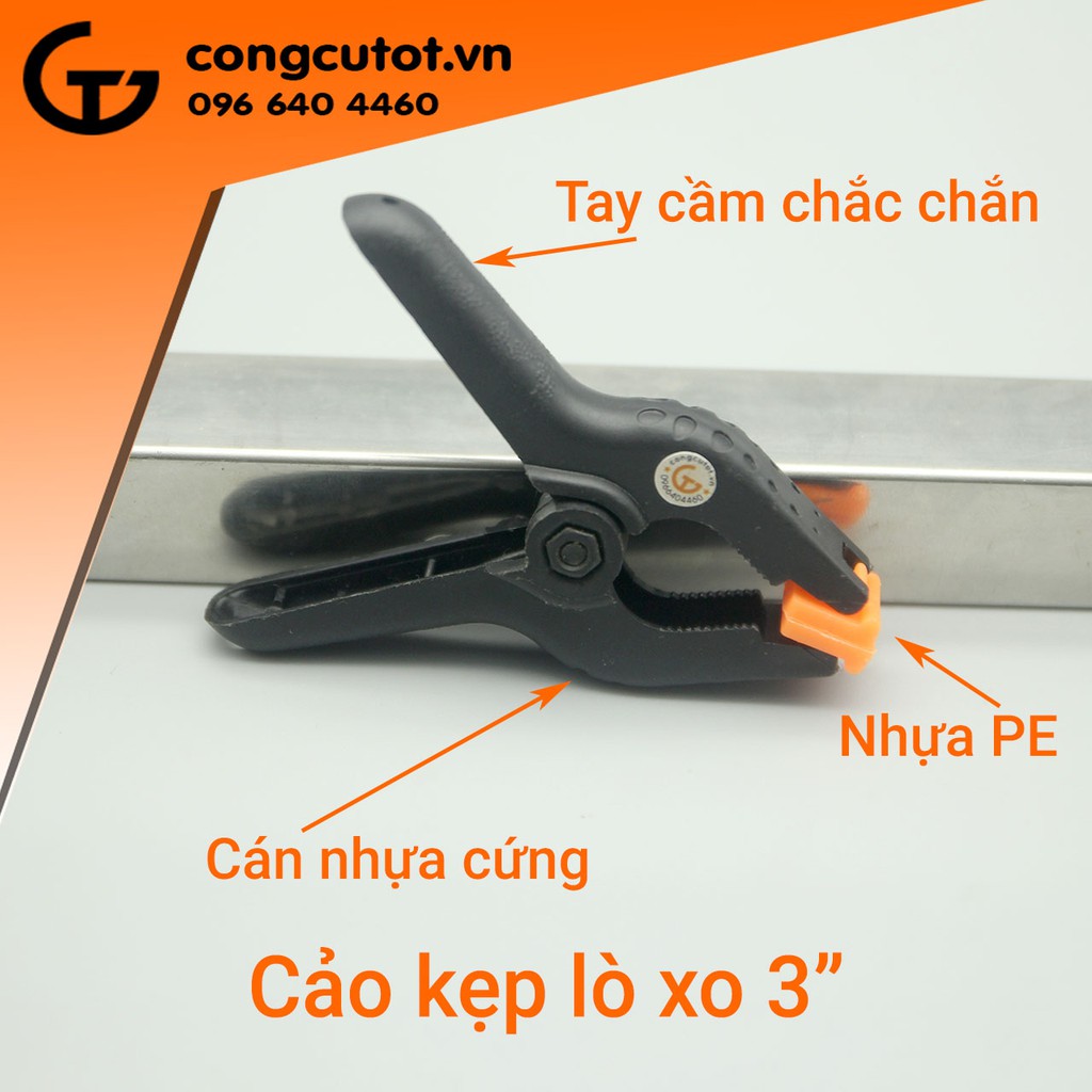 Kẹp lò xo kẹp gỗ 3&quot;