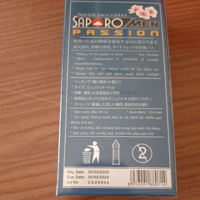 Bao cao su SAPORO MEN PASSION