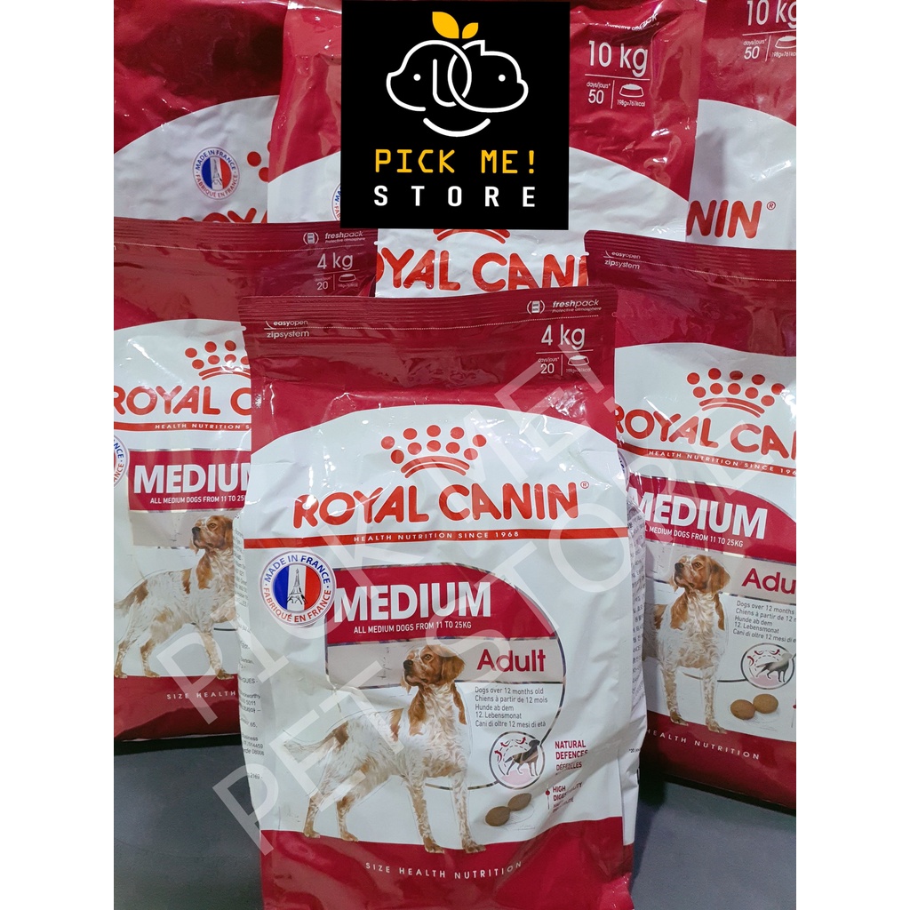 [ CHÍNH HÃNG ] Hạt Royal Canin Medium Adult Cho Chó Trưởng Thành Cỡ Vừa 1kg 4kg
