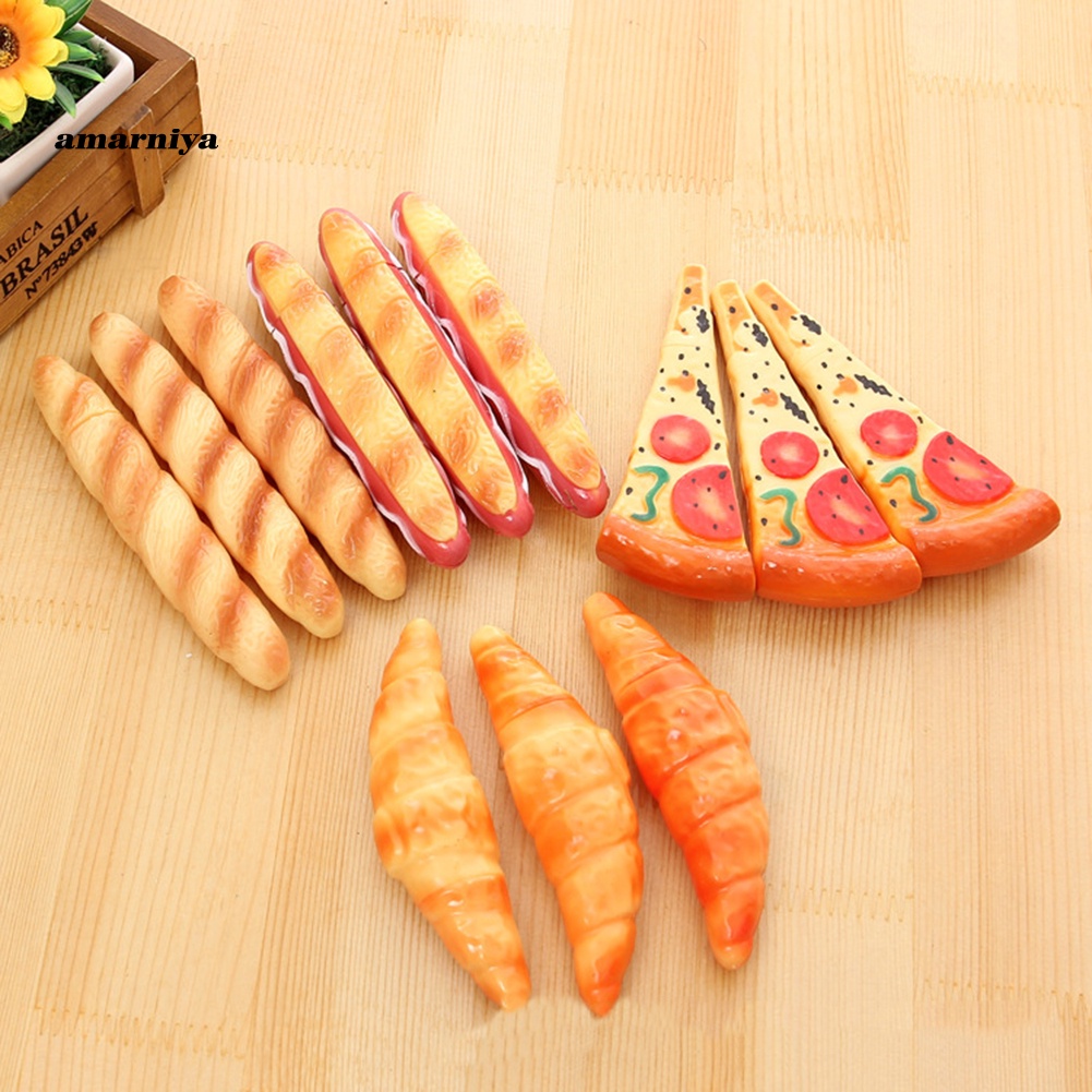 Bút Bi Nam Châm Gắn Tủ Lạnh Hình Bánh Pizza Hot Dog Sáng Tạo