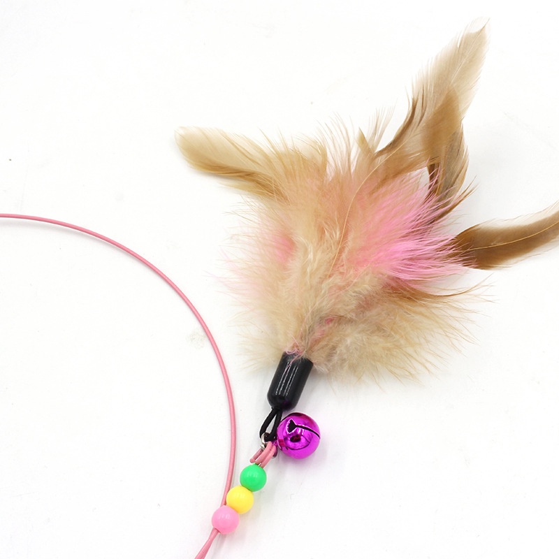 Đồ chơi que nhử mèo gắn lông vũ 100cm