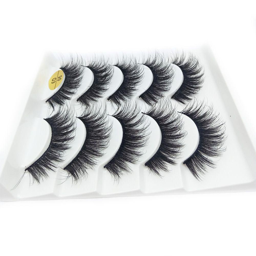 Bộ 5 Cặp Lông Mi Giả SKONHED Nhiều Lớp Trang Điểm Thời Trang Dành Cho Nữ