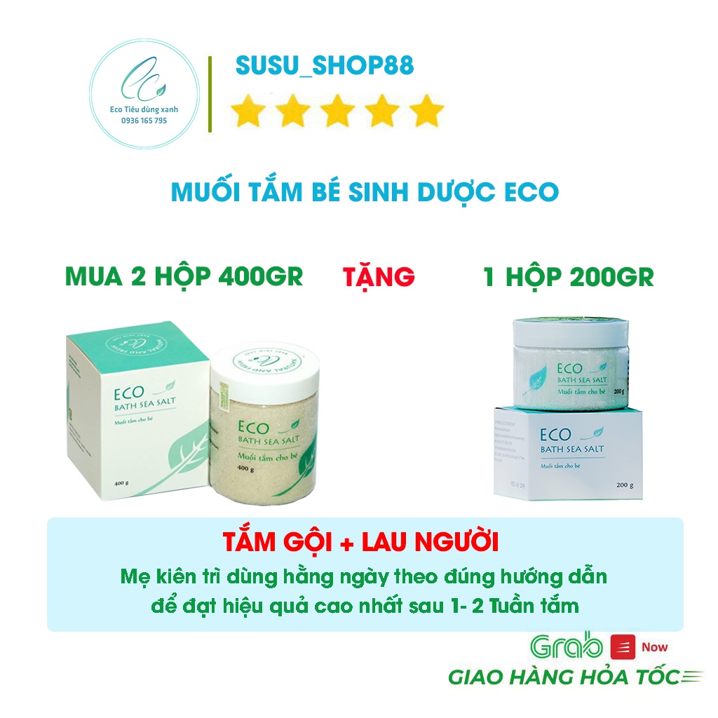 Combo mua 2 tặng 1 Muối Tắm Bé Eco 400gr