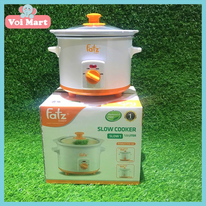 ⚡RẺ VÔ ĐỊCH⚡ NỒI NẤU CHẬM FATZBABY 1.5L - SLOW 1 - FB9015MH BẢO HÀNH CHÍNH HÃNG 12 THÁNG