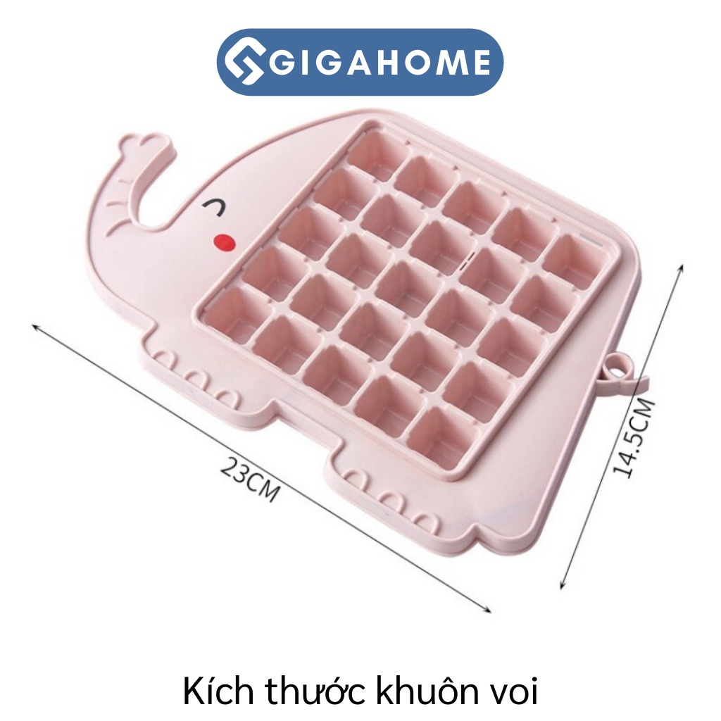 Khay Làm Đá, Thạch Rau Câu, Puding GIGAHOME Nhựa PP Cao Cấp Hình Thú Đáng Yêu 9845