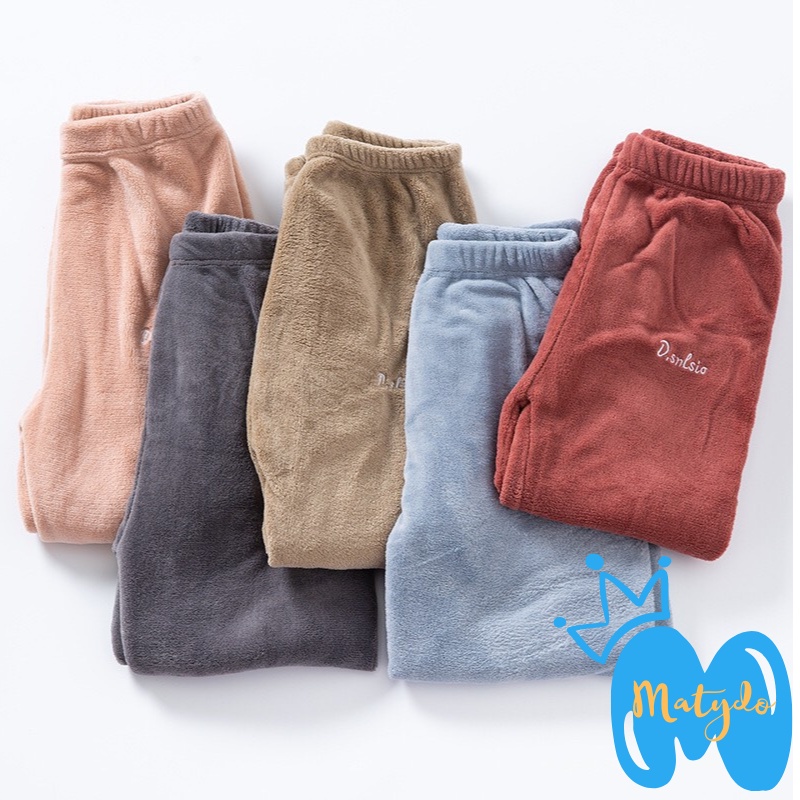 Quần dài nỉ bông MATYDO mềm mại rộng bo ống mặc nhà cao cấp từ 40-60kg mặc được cho mẹ sau sinh