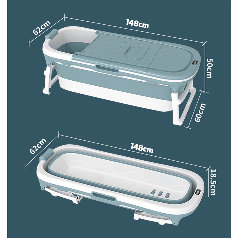 Bồn Tắm Bể Bơi Có Nắp Gập Gấp Xếp Gọn Lắp Ghép Cho Người Lớn Trẻ Em Legaxi