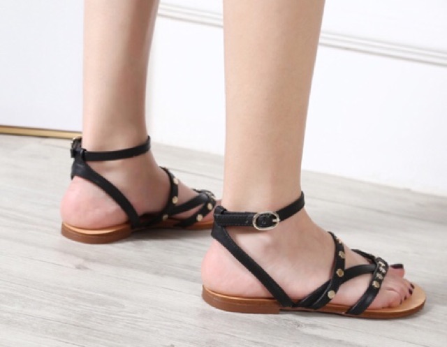 [Giày xuất khẩu] Giày sandal dây tán đinh