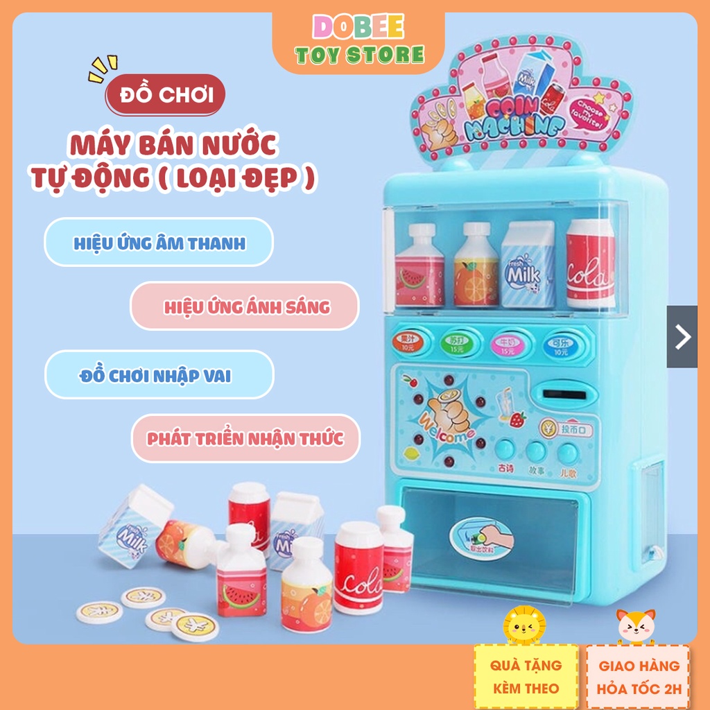 Đồ Chơi Máy Bán Nước Tự Động Trẻ Em DOBEE. Đồ Chơi Máy Bán Hàng Thông Minh Cho Bé Trai Bé Gái
