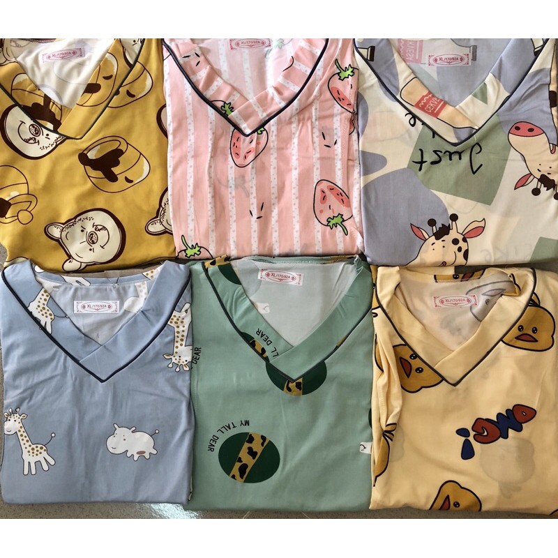 Đồ Bộ Bầu Và Cho Con Bú Quần Lửng Chất Thun Sữa Mềm Mỏng