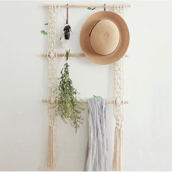 Thang Macrame treo đồ dùng gọn gàng