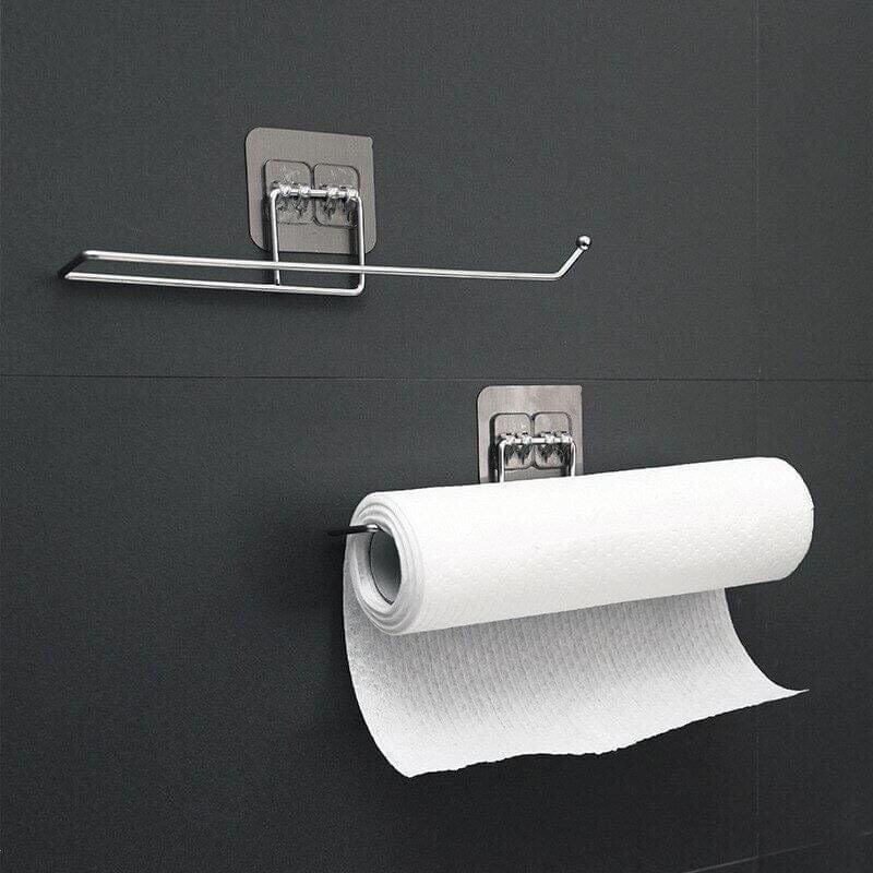 Giá Treo Cuộn Giấy Vệ Sinh - treo khăn - treo cuộn màng bọc đồ ăn dán tường