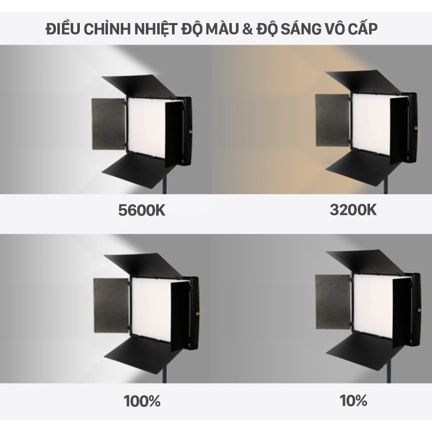 [Giá hủy diệt] Đèn LED U800 50W hỗ trợ chiếu sáng cho quay phim, chụp ảnh chuyên nghiệp (kèm phụ kiện chuyên dụng)