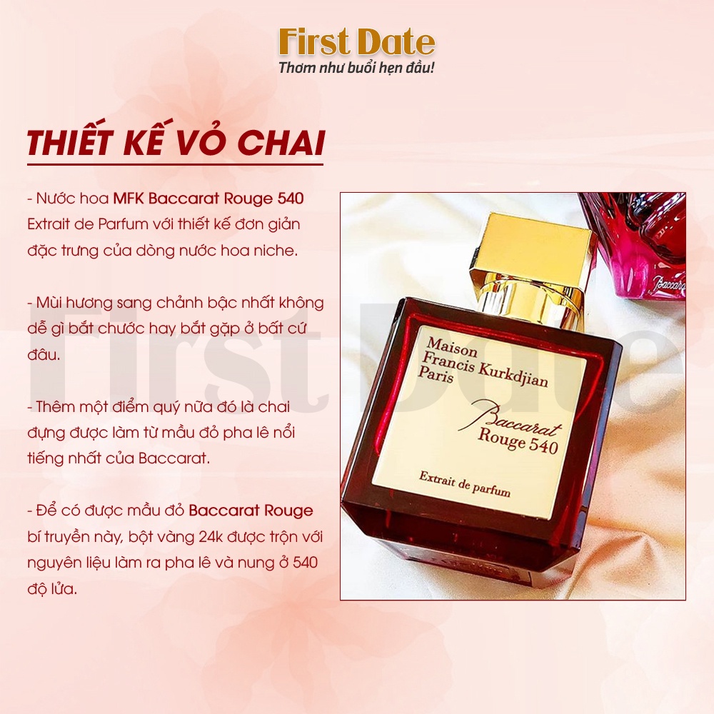 Nước hoa nữ MFK Baccarat Rouge 540 Extrait de Parfum - Viên Rubi giữa thế giới nước hoa - First Date | BigBuy360 - bigbuy360.vn