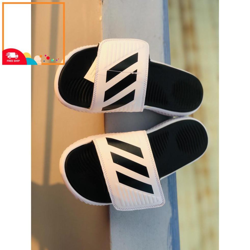 Dép Alphabounce FREESHIP +hộp quai ngang nam 3 sọc chất xịn 1-1 đủ màu
