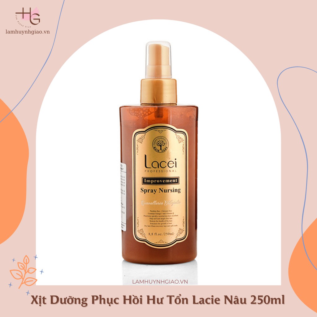 Xịt dưỡng tóc phục hồi Lacie nâu