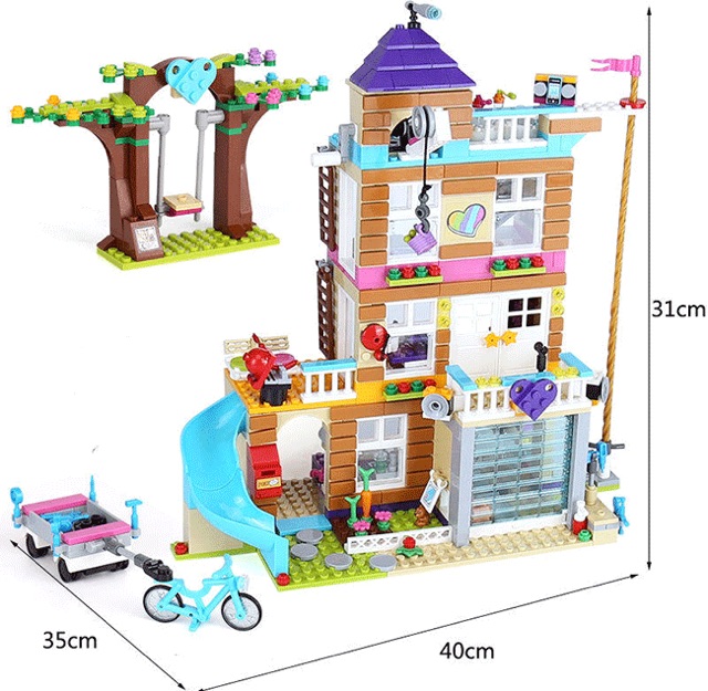 Lắp Ráp xếp hình Lego Friend Bela 10859 sx 3012 Girls Club : Ngôi nhà tình bạn 878 mảnh