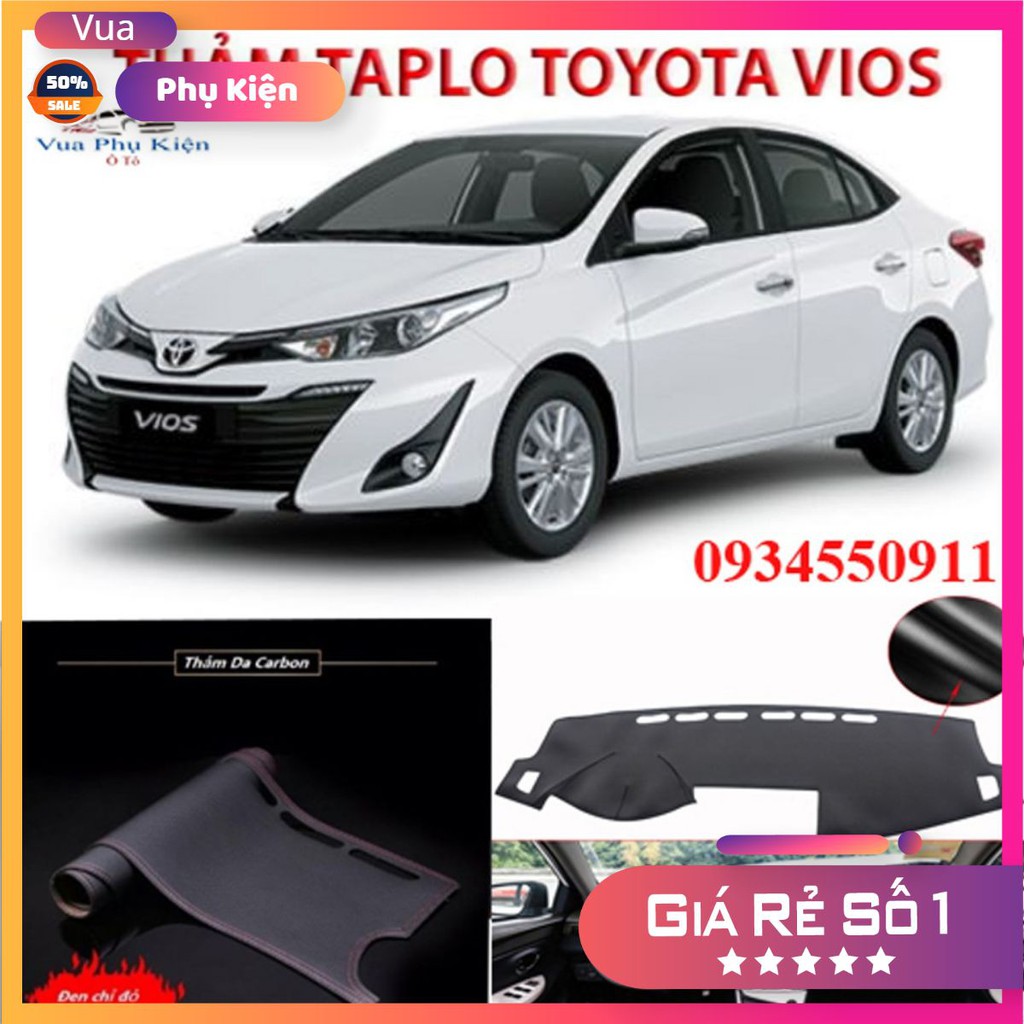 Thảm taplo da Vân Cacbon VIOS đời 2014-2019