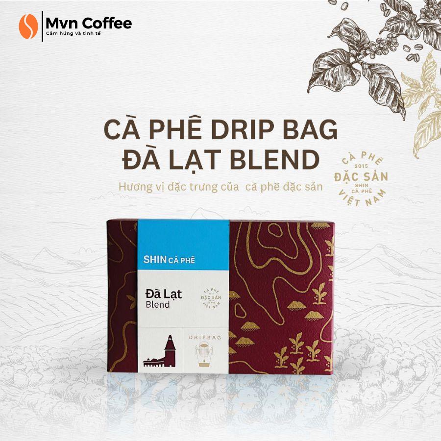 Cà Phê Đặc Sản Phin Giấy tiện lợi 10 gói Shin Cà Phê - DripBag Đà Lạt Blend 120g - Mvn Coffee