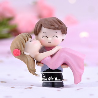 [Giá Siêu Rẻ] Chú Rể Cô Dâu - Phụ kiện trang trí cho cây xanh để bàn làm việc, mô hình trang trí cho bể cá, tiểu cảnh
