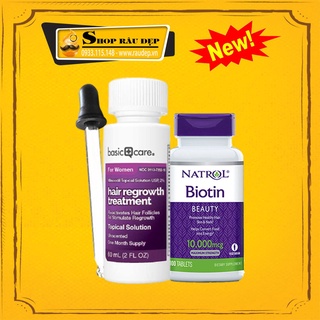 Minoxidil Basic Care 2% For WOMEN - Biotin Combo mọc tóc và chân mày