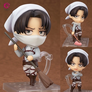 Attack on Titan Levi Ackerman PVC Figure Changeable Face Cute Anime Action Figure Model Toy