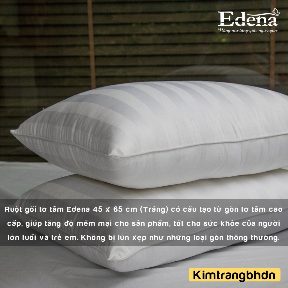 Ruột gối nằm tơ tằm Edena - CHÍNH HÃNG, MỀM MẠI