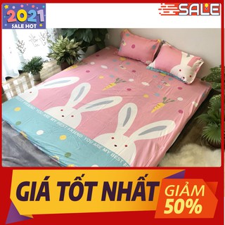 Xả kho ga trải giường 1m2 rẻ nhất hà nội mẫu thỏ hồng