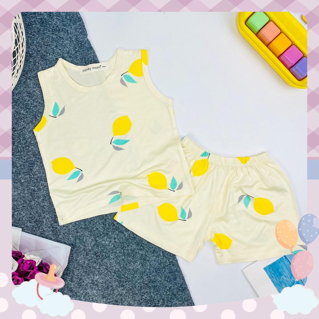 [BÉ 8-30KG] Đồ Bộ Thun Lạnh Minkymom Mặc Hè Cho Bé Họa Tiết Trái Cây Mát Mẻ Size - BLTC
