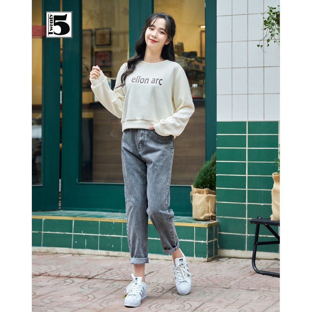 Quần jeans baggy nữ lưng cao tôn dáng trẻ trung năng động Twentyfive 3754M