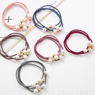 5 cài đặt Dây Cột Tóc Đính Hạt Ngọc Trai Và Hoa Cúc Nhỏ Phong Cách Hàn Quốc Dễ Thương