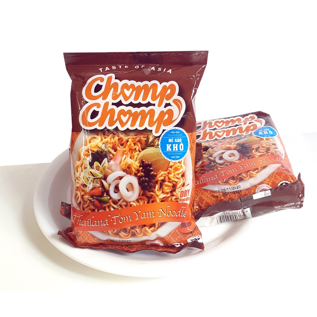 Mì Chomp Chomp - Vị Tôm Yam kiểu Thái Lan, gói 80gram, nhập khẩu 100%