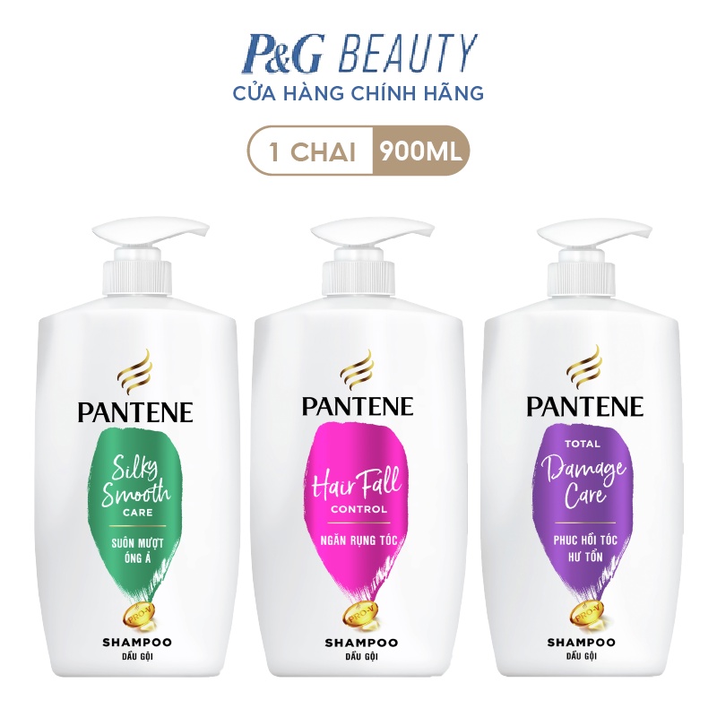 Dầu Gội PANTENE 900ml Ngăn Rụng Tóc / Mượt Mà Óng Ả/ Phục Hồi Hư Tổn/ Giảm Gàu/ Dưỡng Ẩm