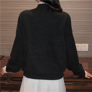 [order] Áo len cúc dọc viền ren