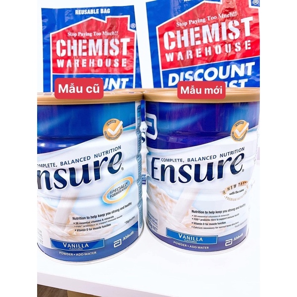 Sữa Abbott Ensure Úc Hương Vani Thơm Ngon Bổ Sung Dinh Dưỡng Và Vitamin Tốt Cho Sức Khỏe 850g Mẫu Mới