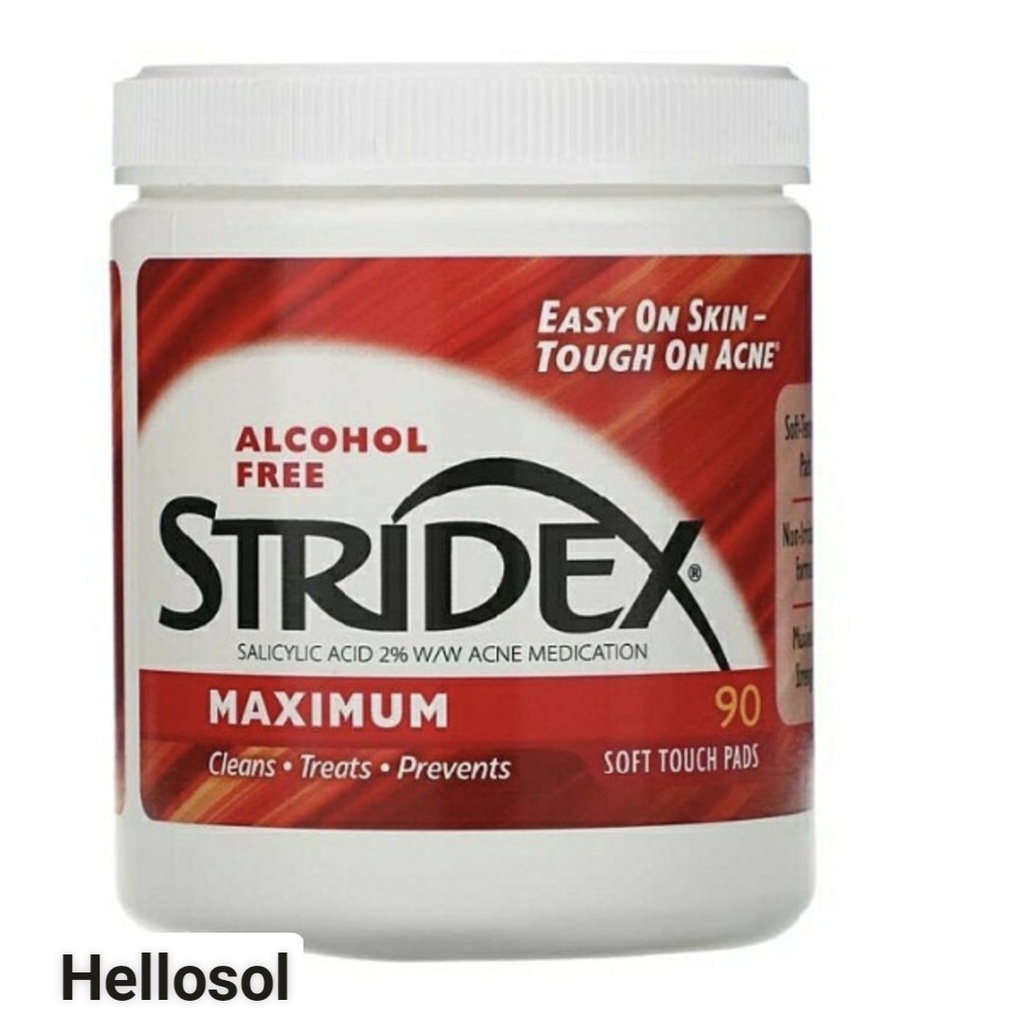 Bông tẩm BHA 2% Stridex Maximum tẩy tế bào chết, giảm mụn | BigBuy360 - bigbuy360.vn