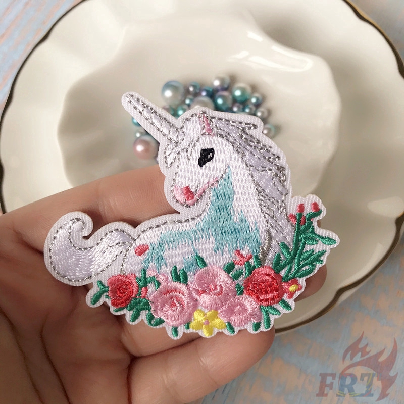 Miếng vá hình kỳ lân cầu vồng nhiều màu 01-9 tuỳ chọn ủi/may quần áo tự làm