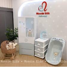 Tủ Ngăn Kéo Mây Đựng Đồ Nhựa MONMON 3 Tầng 60x35x45cm