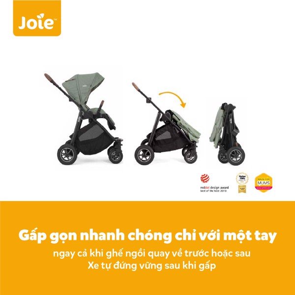 [Mã MKBC13 giảm 80k đơn 1 triệu] Xe đẩy trẻ em Joie Versatrax W / RC &amp; ADPT