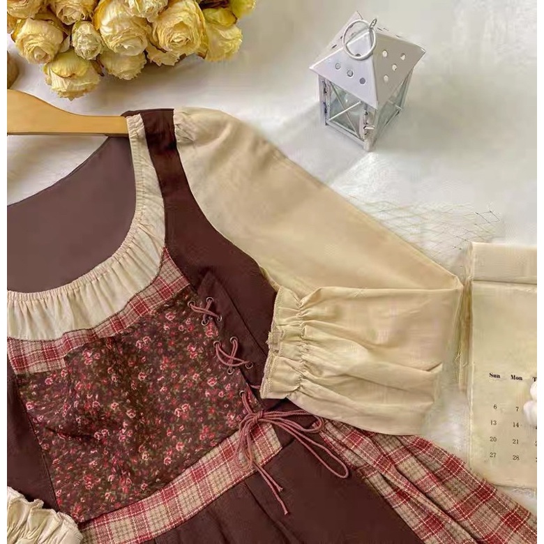 Set Váy Cô Gái Hà Lan Kèm Tuban