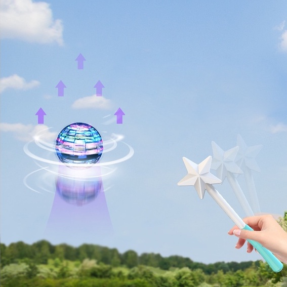 Quả Cầu Ma Thuật Đồ Chơi VikiToys UFO Có Khả Năng Tự Động Quay Lại Như Bummerang Boomerang Bomerang Đèn Màu Nhấp Nháy