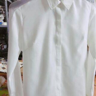 Áo sơ mi cổ đức phối tay Zara